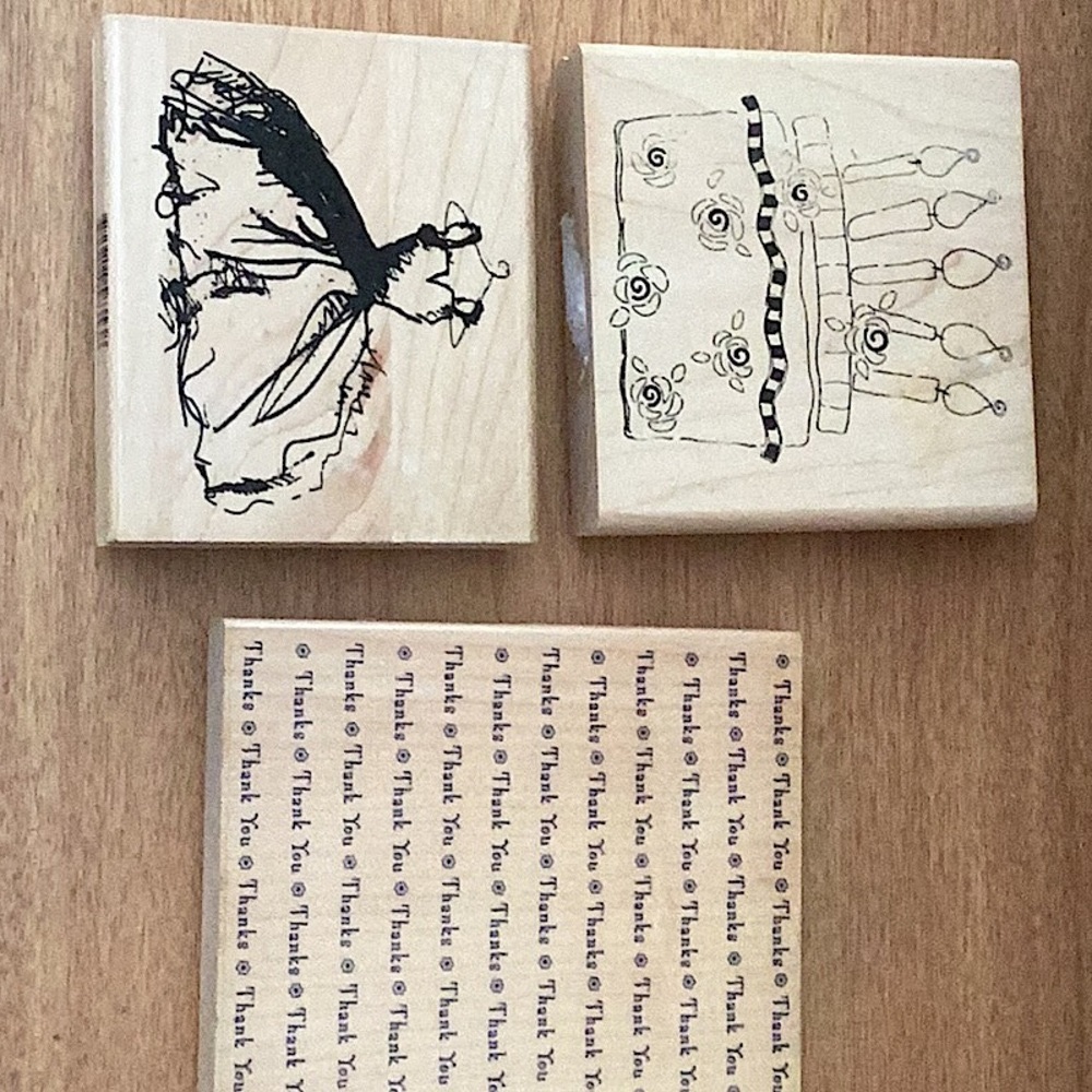 Rubber crafting stamps